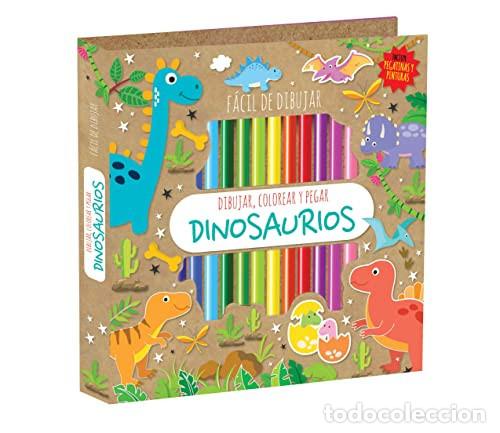 Libri di seconda mano: DIBUJAR COLOREAR Y PEGAR DINOSAURIOS