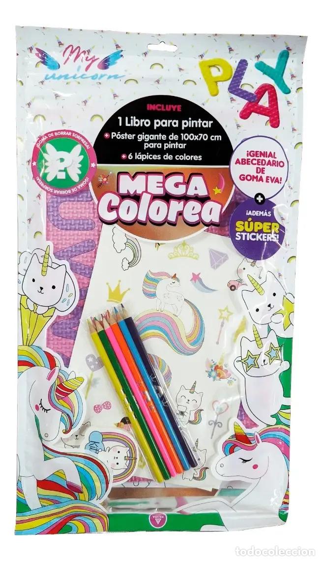 Libros: MEGA COLOREA PLAY - UNICORNIOS