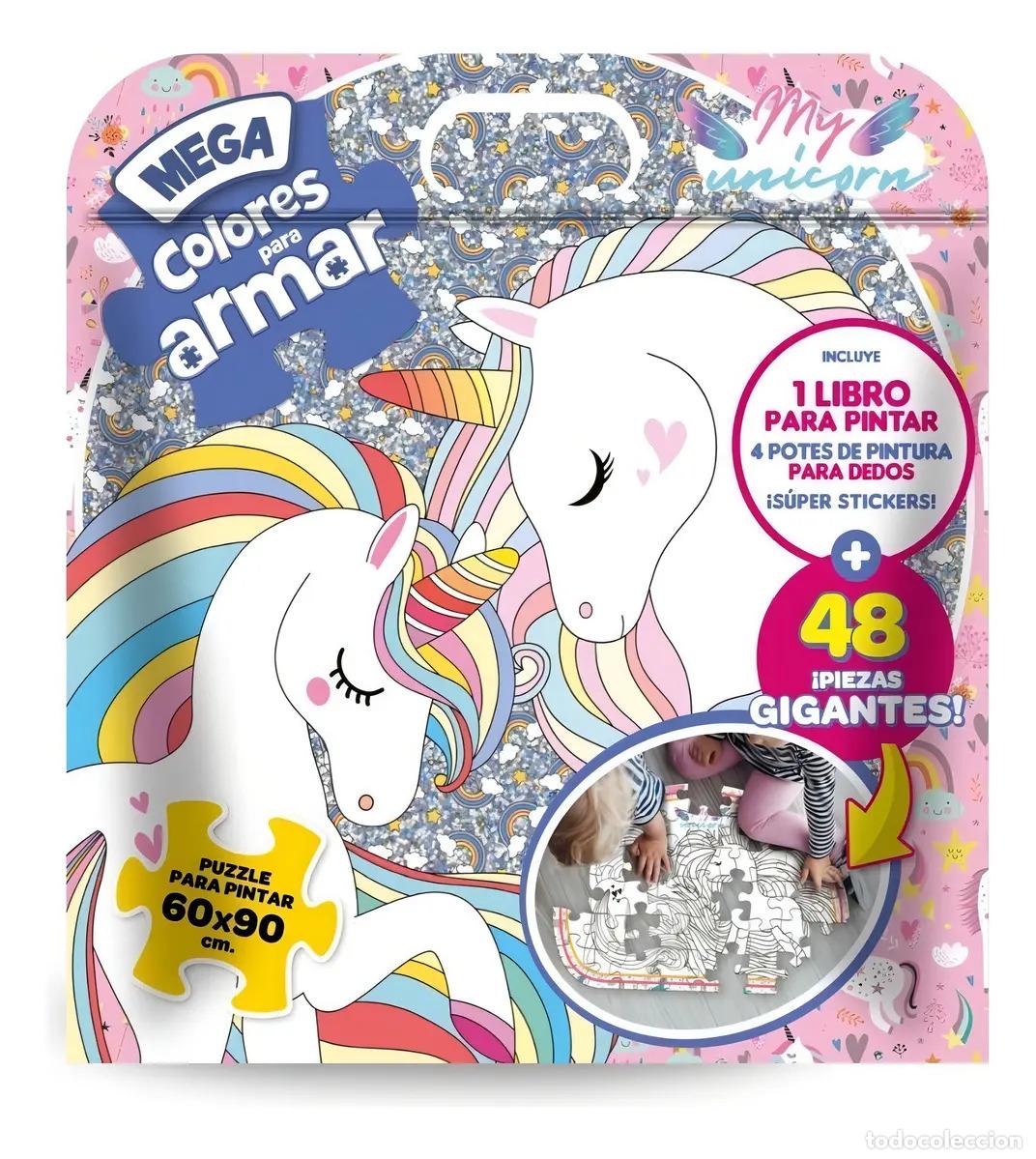 Libri di seconda mano: MEGA COLORES PARA ARMAR - UNICORNIOS