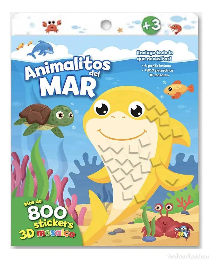 Libros: ANIMALITOS DEL MAR - MAS DE 800 STICKERS 3D MOSAICO