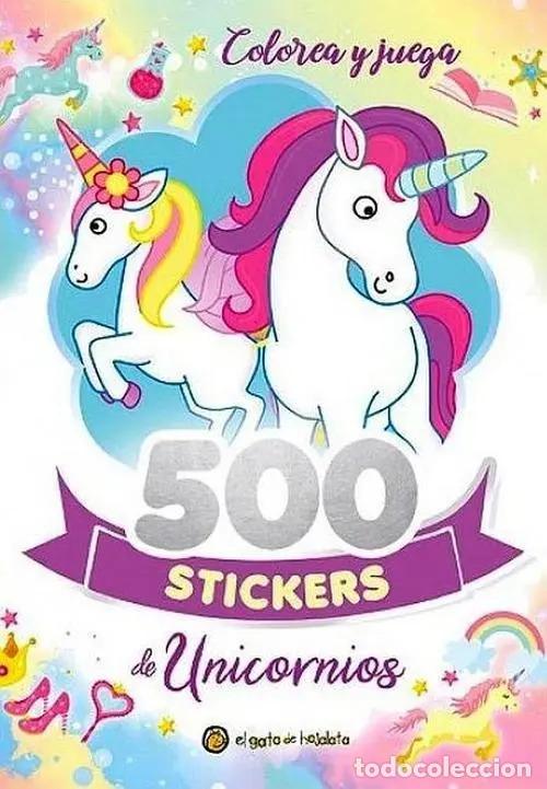 Libros: COLOREA Y JUEGA 500 STICKERS - UNICORNIOS