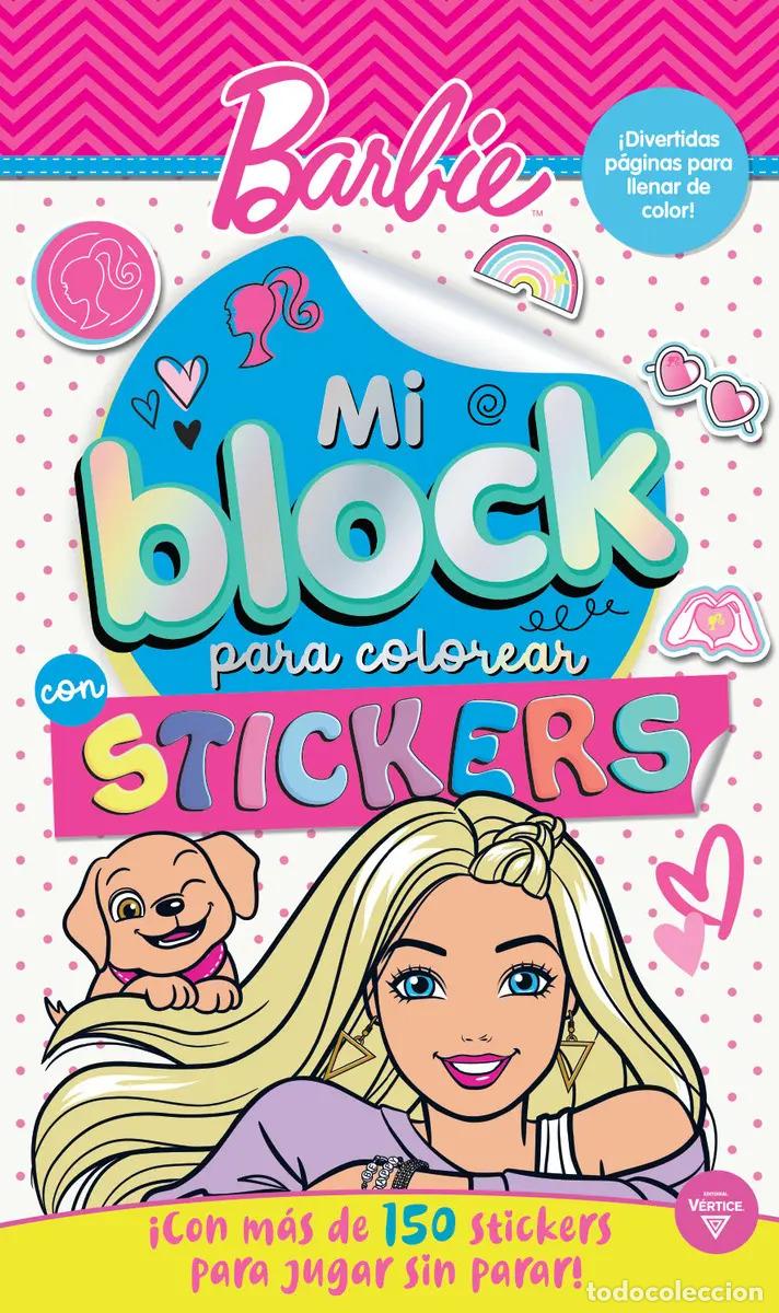Libros: MI BLOCK PARA COLOREAR CON STICKERS - BARBIE