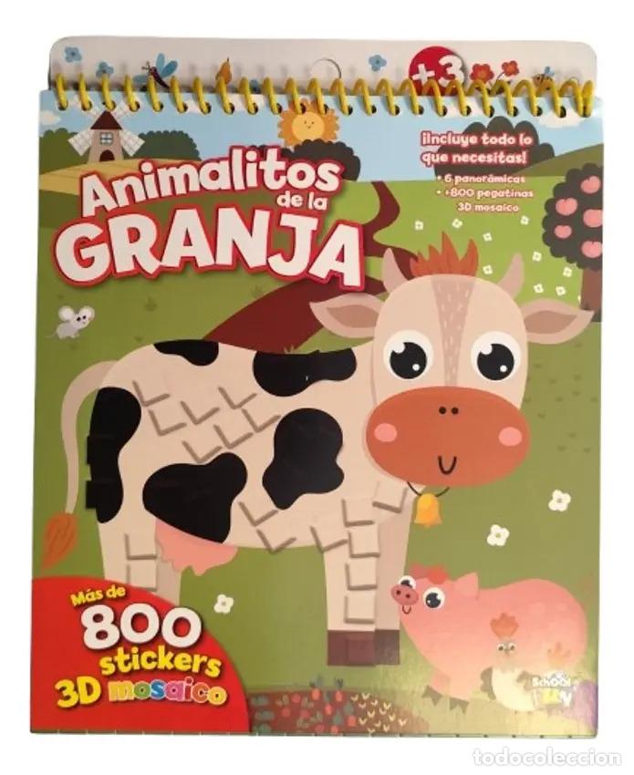 Livres: ANIMALITOS DE LA GRANJA - MAS DE 800 STICKERS 3D MOSAICO