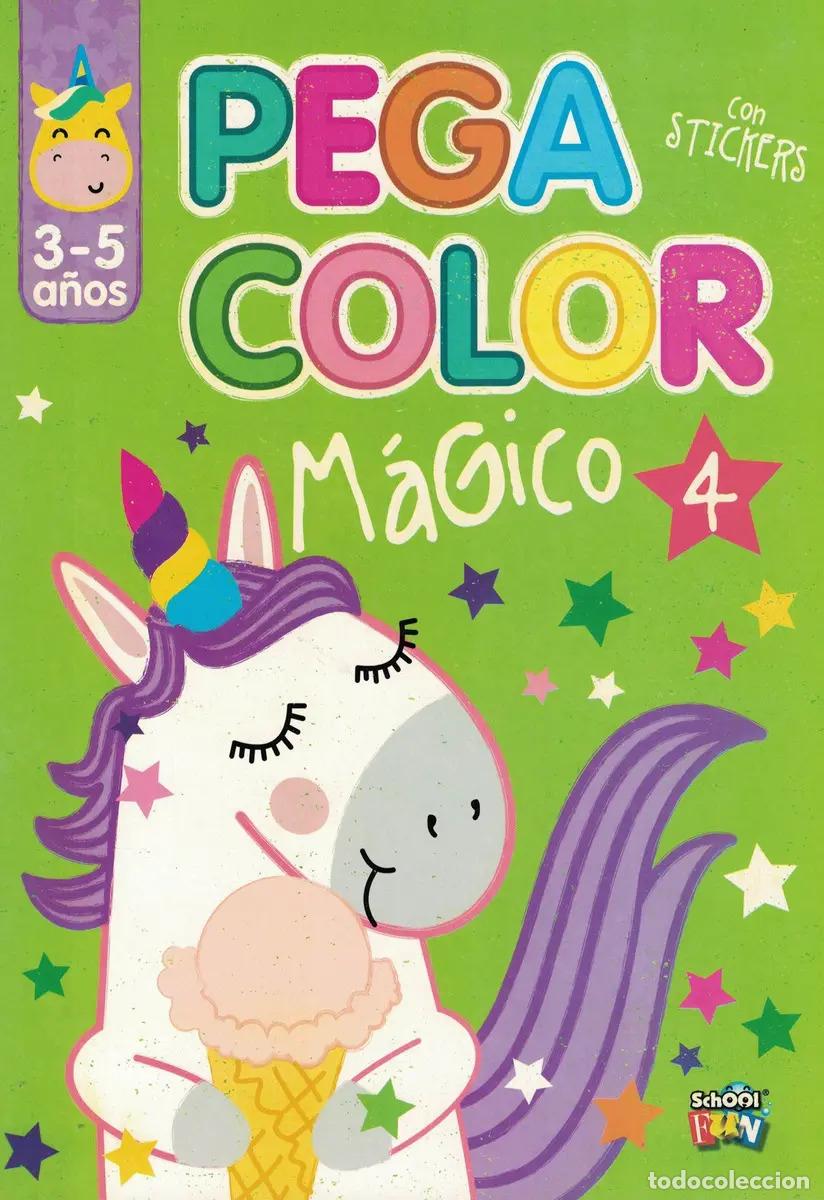 Libros: PEGA COLOR MAGICO 4 UNICORNIOS 4 - CON STICKERS