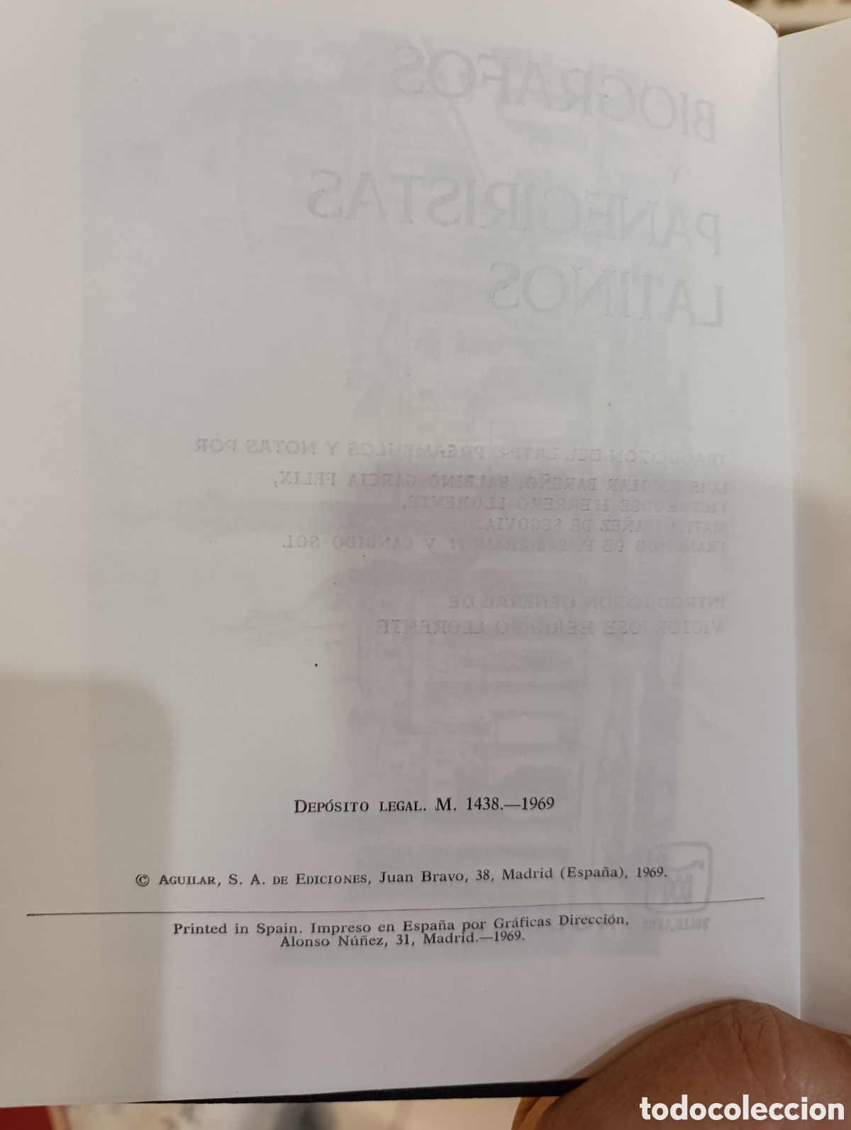 Libros: BI&Oacute;GRAFOS Y PANEGIRISTAS LATINOS - AGUILAR -1969 - Foto 3
