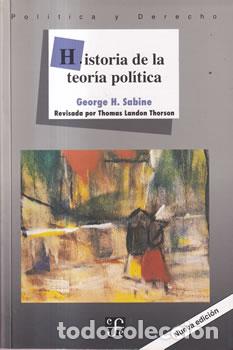 Libros: Historia de la teor&iacute;a pol&iacute;tica - George H. Sabine