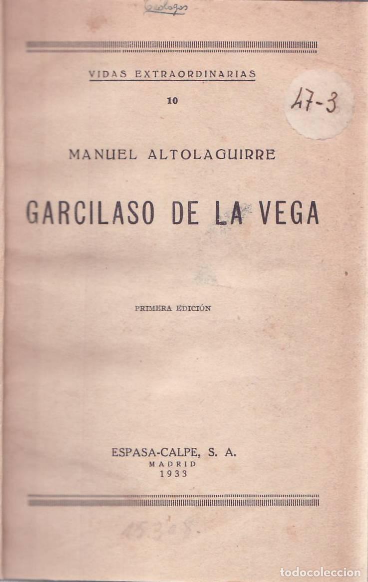 Libros: ALTOLAGUIRRE, Manuel.- - Garcilaso de la Vega.