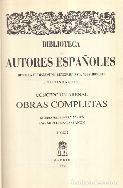 B&uuml;cher: ARENAL, Concepci&oacute;n.- - Obras completas, tomo I (El visitador del pobre - La Beneficencia, la Filantr