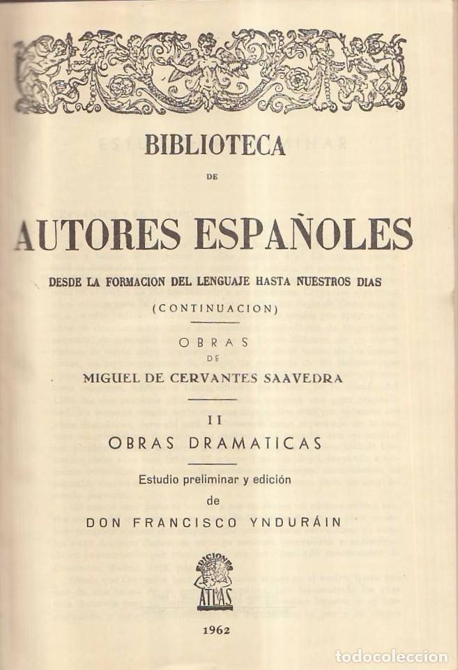 Libri di seconda mano: CERVANTES, Miguel de.- - Obras, tomo II. Obras dram&aacute;ticas: Ocho comedias.