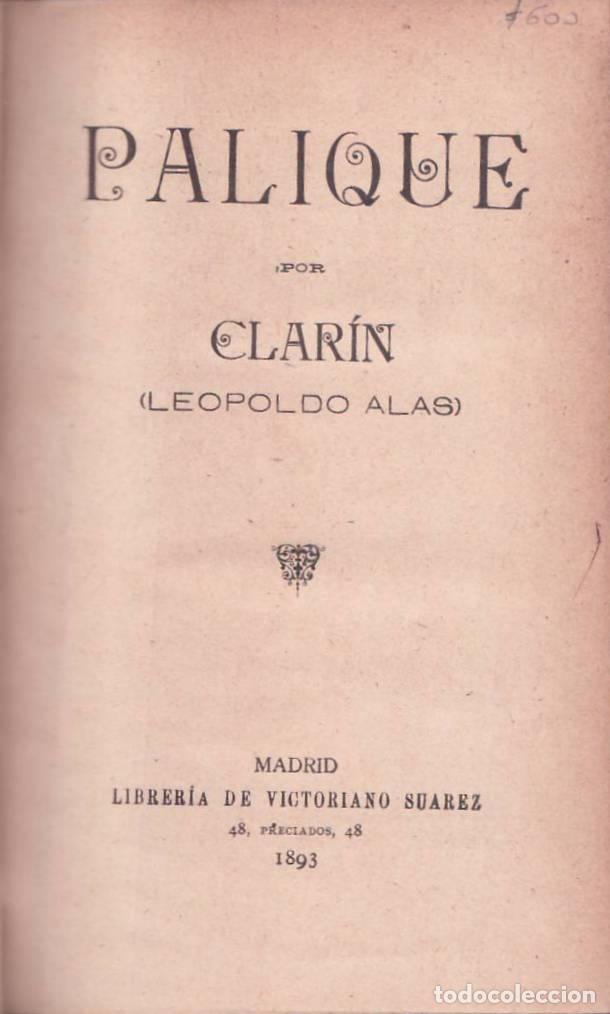 Libros: CLARIN (Leopoldo Alas).- - Palique. - Foto 1