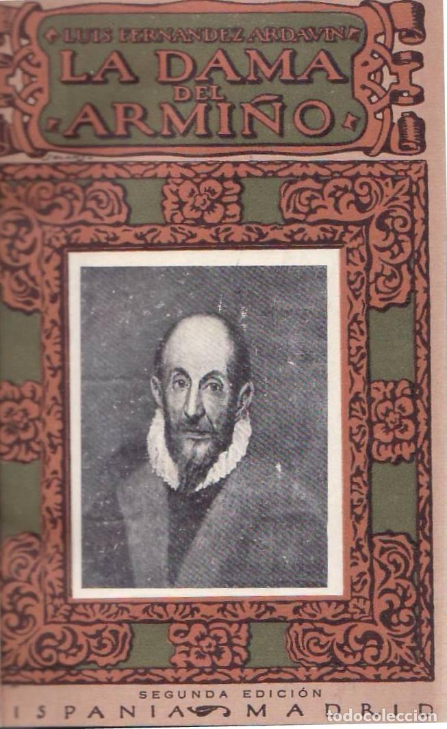 Libri di seconda mano: FERNANDEZ ARDAVIN, Luis.- - La dama del armi&ntilde;o. Drama en cuatro actos y en verso. Cubierta de Solans