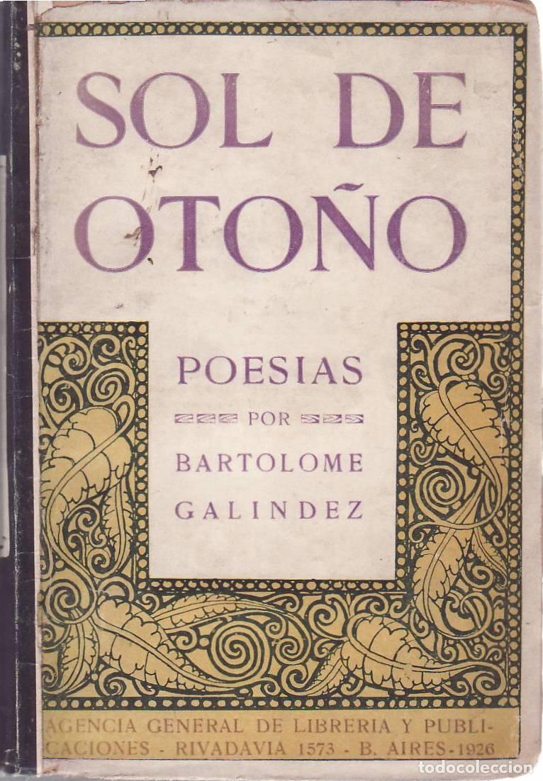 books: GAL&Iacute;NDEZ, Bartolom&eacute;.- - Sol de oto&ntilde;o. Poes&iacute;as.
