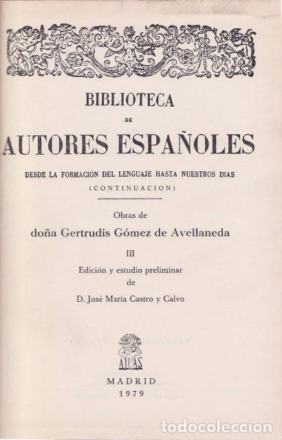 Libros: GOMEZ DE AVELLANEDA, Gertrudis.- - Obras, tomo III (Egilona. El donativo del diablo. La hija de las