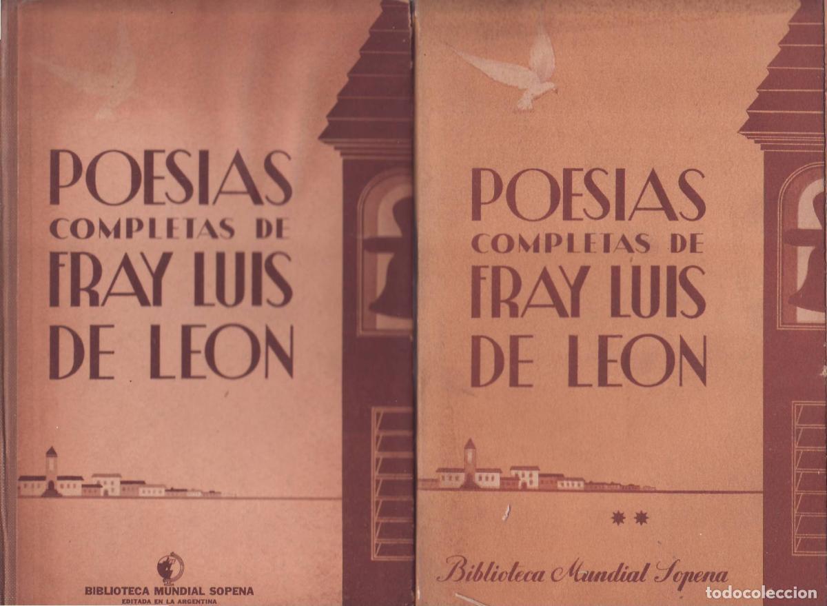 Libros: LEON, Fray Luis.- - Poes&iacute;as completas. 2 tomos. - Foto 1