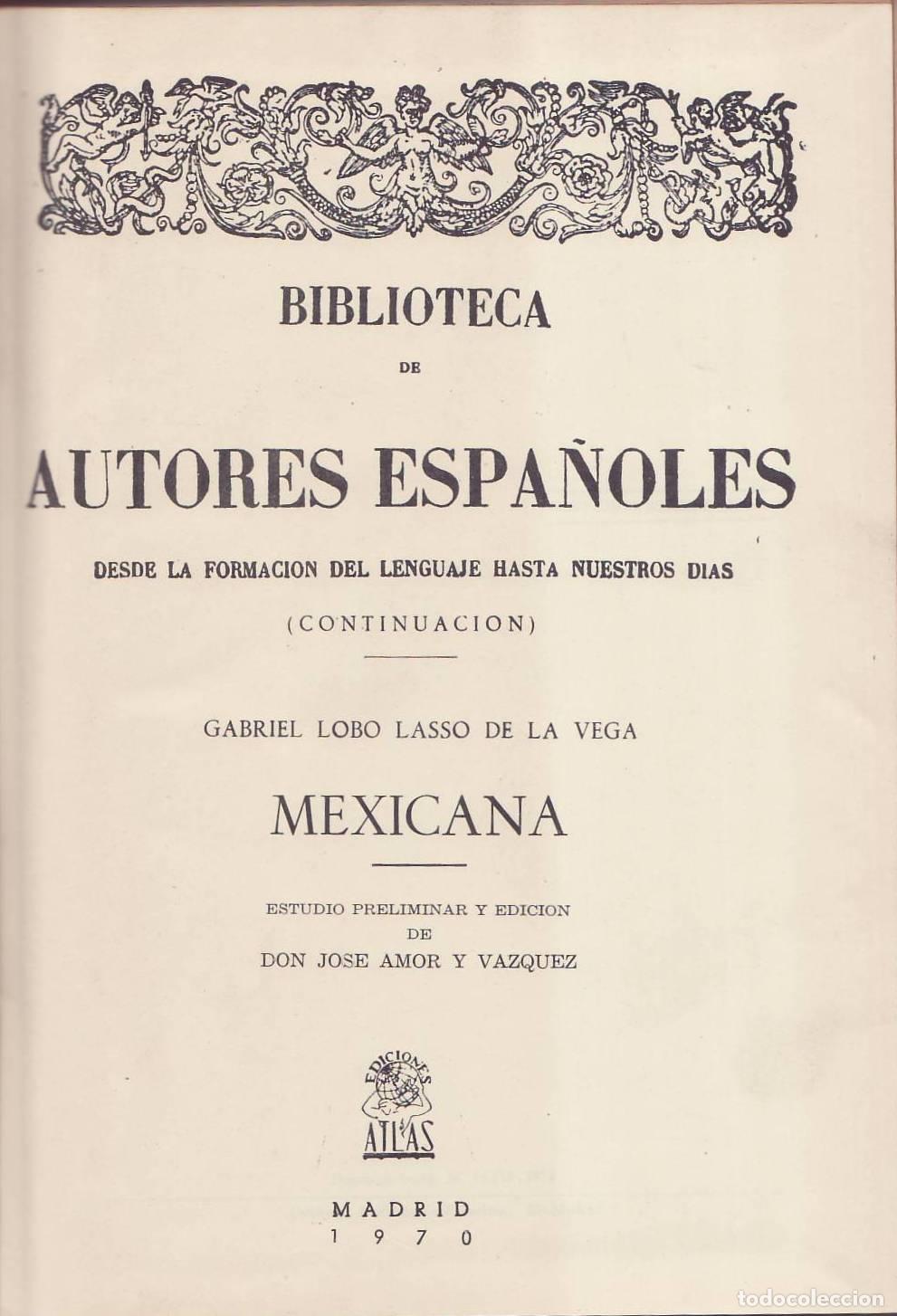 Libros: LOBO LASSO DE LA VEGA, Gabriel.- - Mexicana (1594). Edici&oacute;n de Jos&eacute; Amor y V&aacute;zquez.