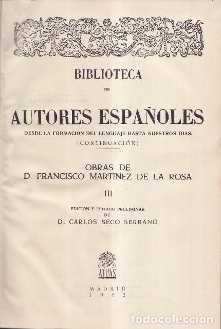 Livres: MARTINEZ DE LA ROSA, Francisco.- - Obras, tomo III (Traducci&oacute;n de la Ep&iacute;stola da Horacio a los Pison