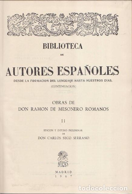 Libri di seconda mano: MESONERO ROMANOS, Ram&oacute;n de.- - Obras. Tomo II: Escenas matritenses (serie II) - Tipos y caracteres -