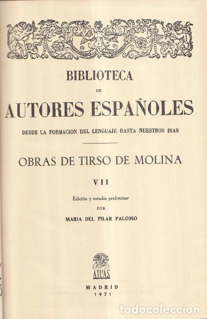 B&uuml;cher: MOLINA, Tirso de.- - Obras, tomo VII: Comedias de enredo.