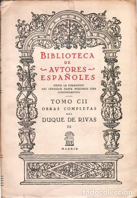 Livros em segunda m&atilde;o: RIVAS, Duque de.- - Obras completas. Tomo III: Teatro y prosa. Edici&oacute;n y pr&oacute;logo de Jorge Campos.