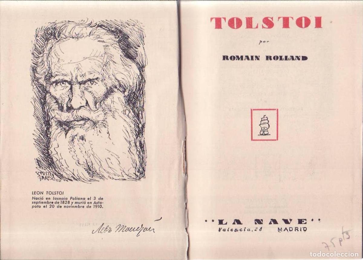 books: ROLLAND, Romain.- - Tolstoi.