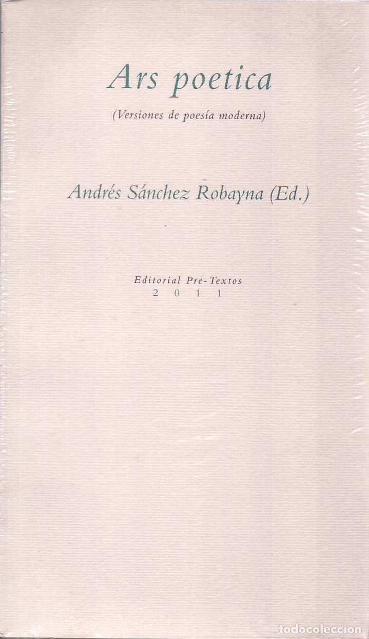 B&uuml;cher: SANCHEZ ROBAYNA, Andr&eacute;s (Ed.).- - Ars poetica : Versiones de poes&iacute;a moderna.