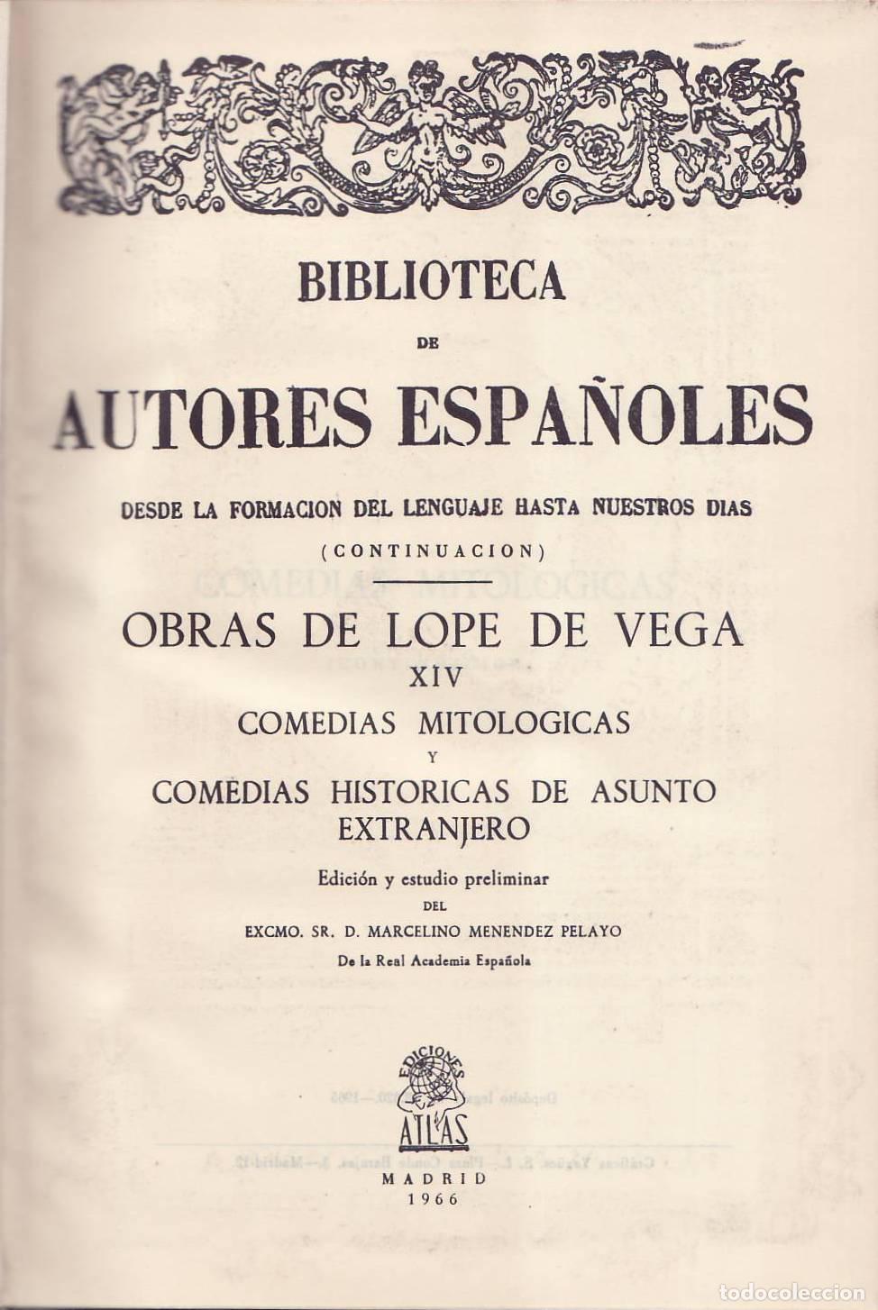 B&uuml;cher: VEGA, Lope de.- - Obras, tomo XIV: Comedias mitol&oacute;gicas, continuaci&oacute;n.