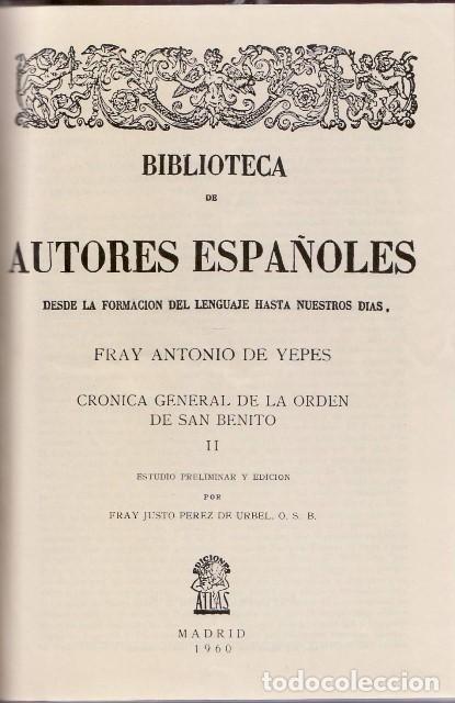 Libros: YEPES, Fray Antonio de.- - Cr&oacute;nica general de la orden de San Benito. Tomo II. Estudio preliminar y