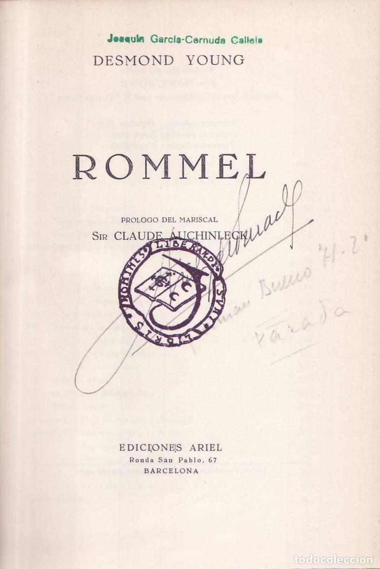 Livres: YOUNG, Desmond.- - Rommel. Pr&oacute;logo del mariscal Sir Claude Auchinleck.