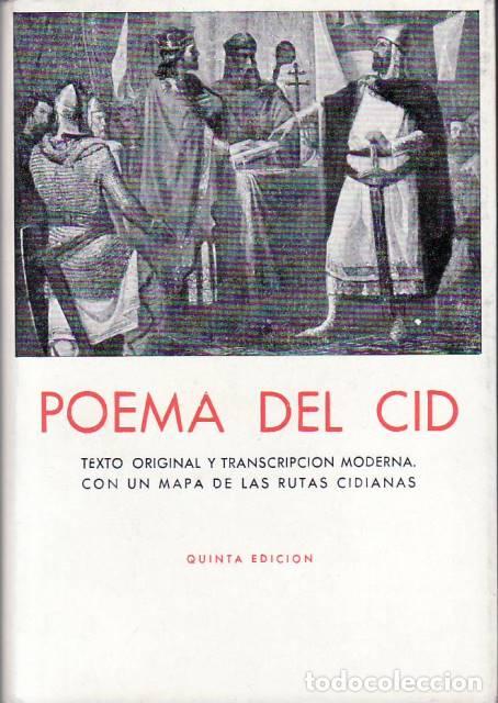 Libri di seconda mano: ANONIMO.- - Poema del Cid. Texto original y transcripci&oacute;n moderna, con un mapa de las rutas cidianas