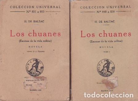 Libri di seconda mano: BALZAC, H. de.- - Los chuanes (Escenas de la vida militar). 2 tomos