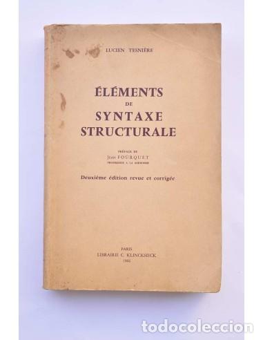 Libros: &Eacute;l&eacute;ments de syntaxe structurale - TERNI&Egrave;RE, Lucien