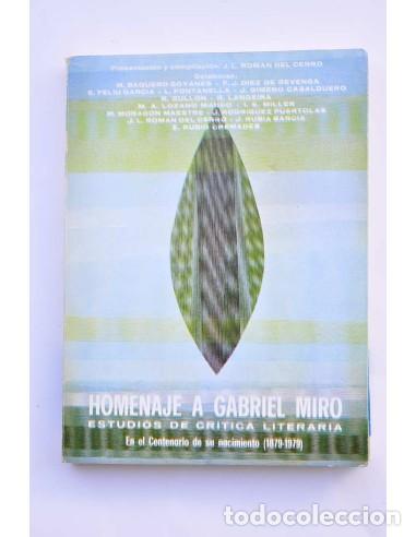 Libros: Homenaje a Gabriel Mir&oacute;. Estudios de Cr&iacute;tica Literaria - AUTORES VARIOS