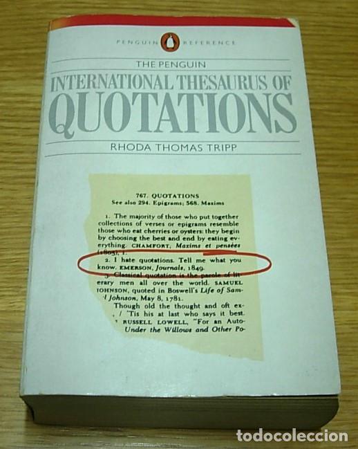 Libri di seconda mano: Libro THE INTERNATIONAL THESAURUS OF QUOTATIONS de Rhoda Thomas Tripp Penguin Books 1987