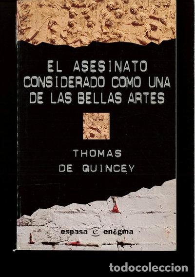 Libros: El asesinato considerado como una de las bellas artes- 9788423970599
