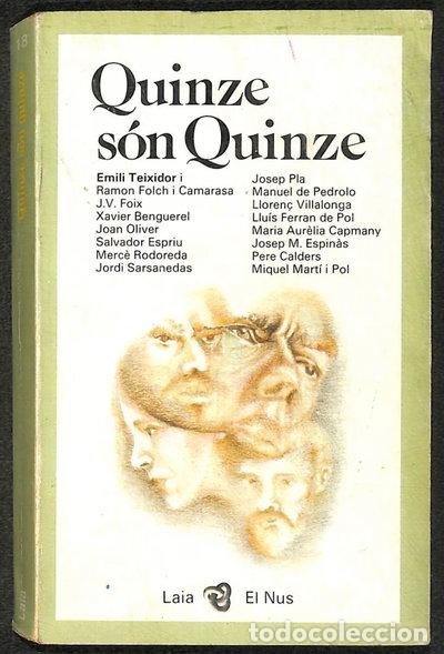 Libros: Quinze s&oacute;n quinze- 9788472226555