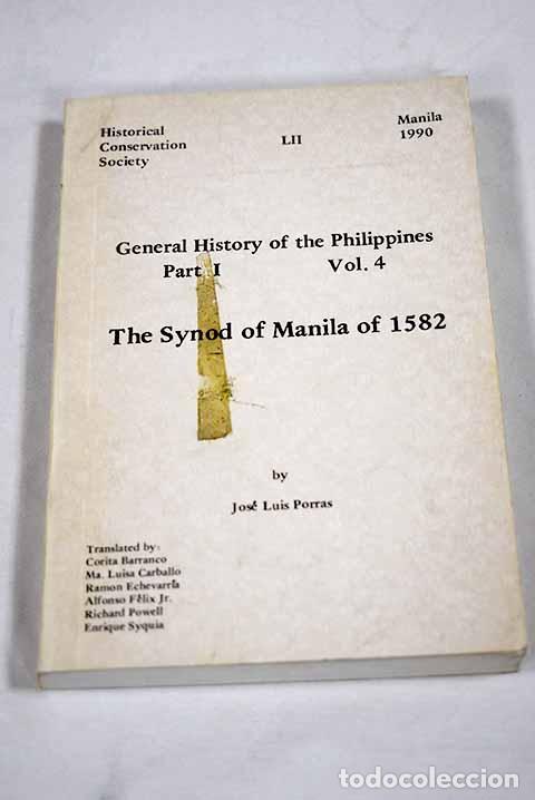 books: The synod of Manila of 1582.- Porras, Jose Luis