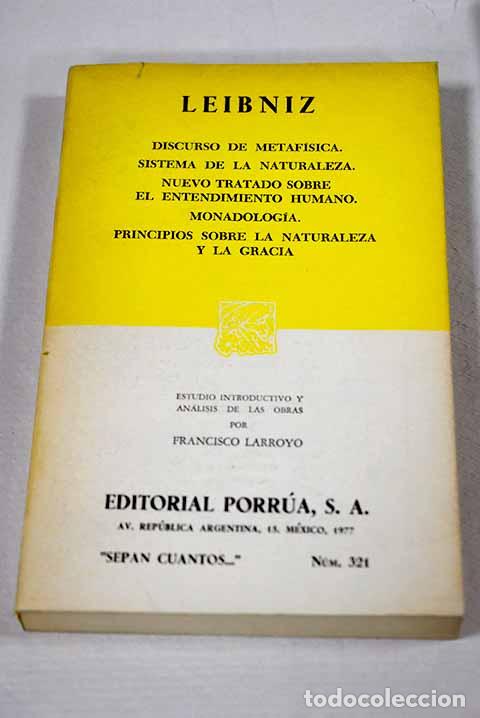 books: Discurso de la metafisica y otros ensayos.- Leibniz, Gottfried Wilhelm