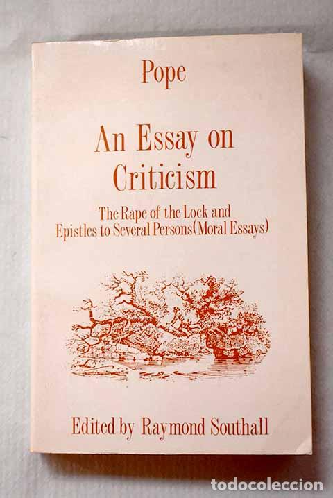 B&uuml;cher: An essay on criticism.- Pope, Alexander