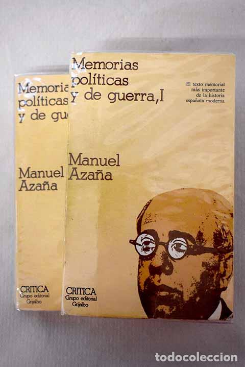 Livros em segunda m&atilde;o: Memorias pol&iacute;ticas y de guerra.- Aza&ntilde;a, Manuel