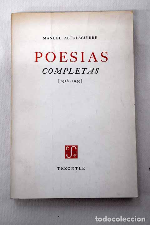 Libri di seconda mano: Poes&iacute;as completas (1926-1959).- Altolaguirre, Manuel