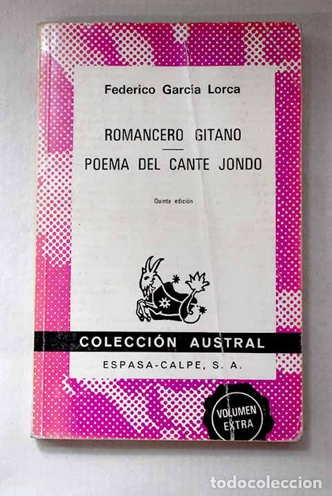Libros: Romancero gitano ; Poema del cante jondo.- Garc&iacute;a Lorca, Federico