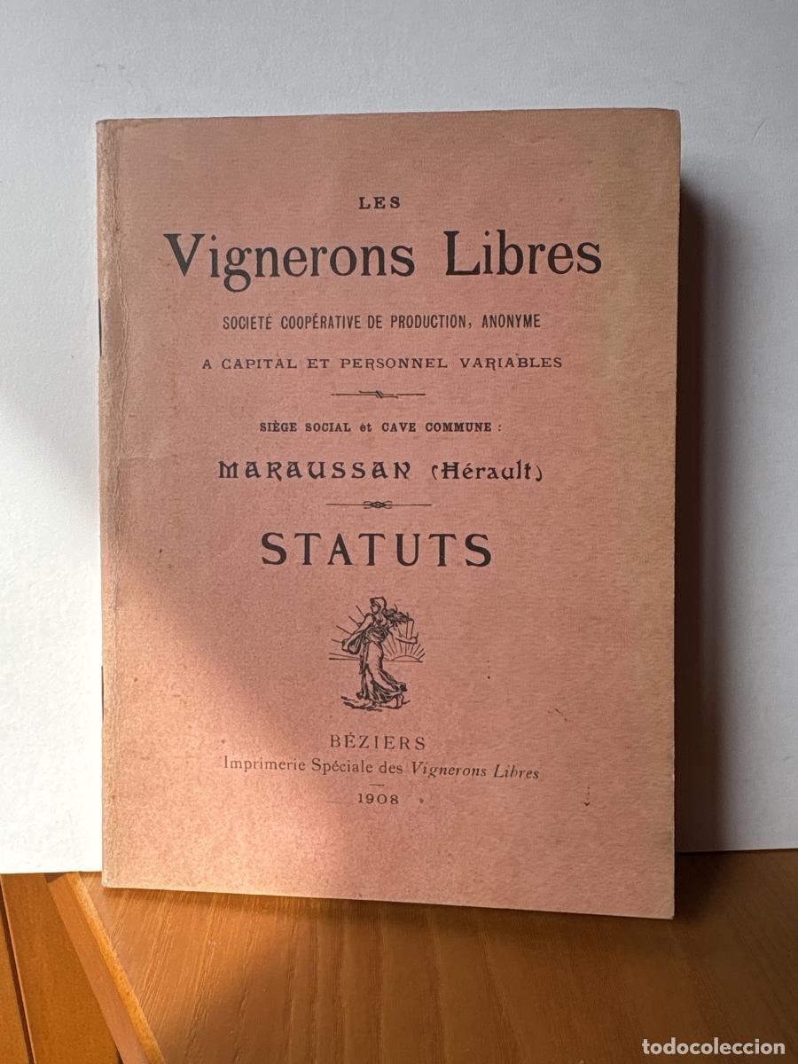 Libros: LES VIGNERONS LIBRES. STATUTS - TDK644B - Foto 1