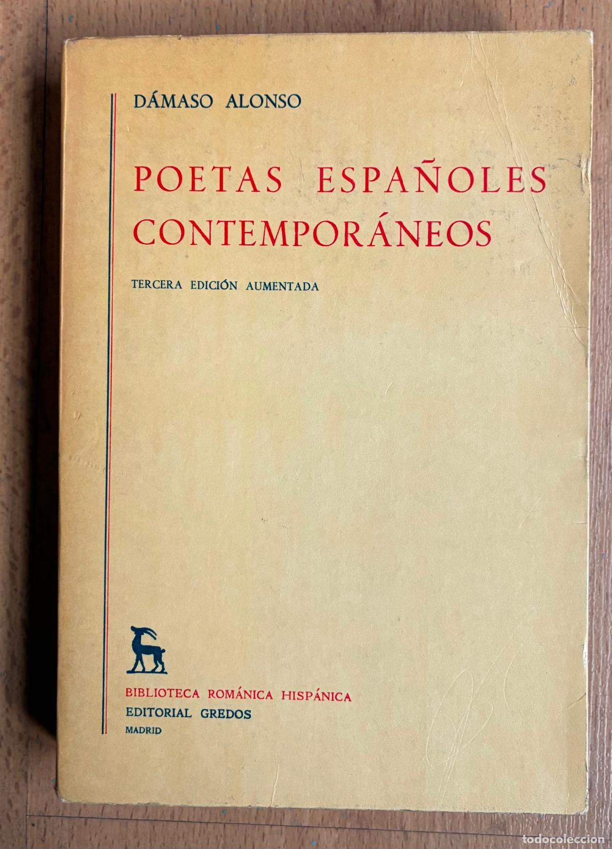 Libros: POETAS ESPA&Ntilde;OLES CONTEMPORANEOS, Damaso Alonso
