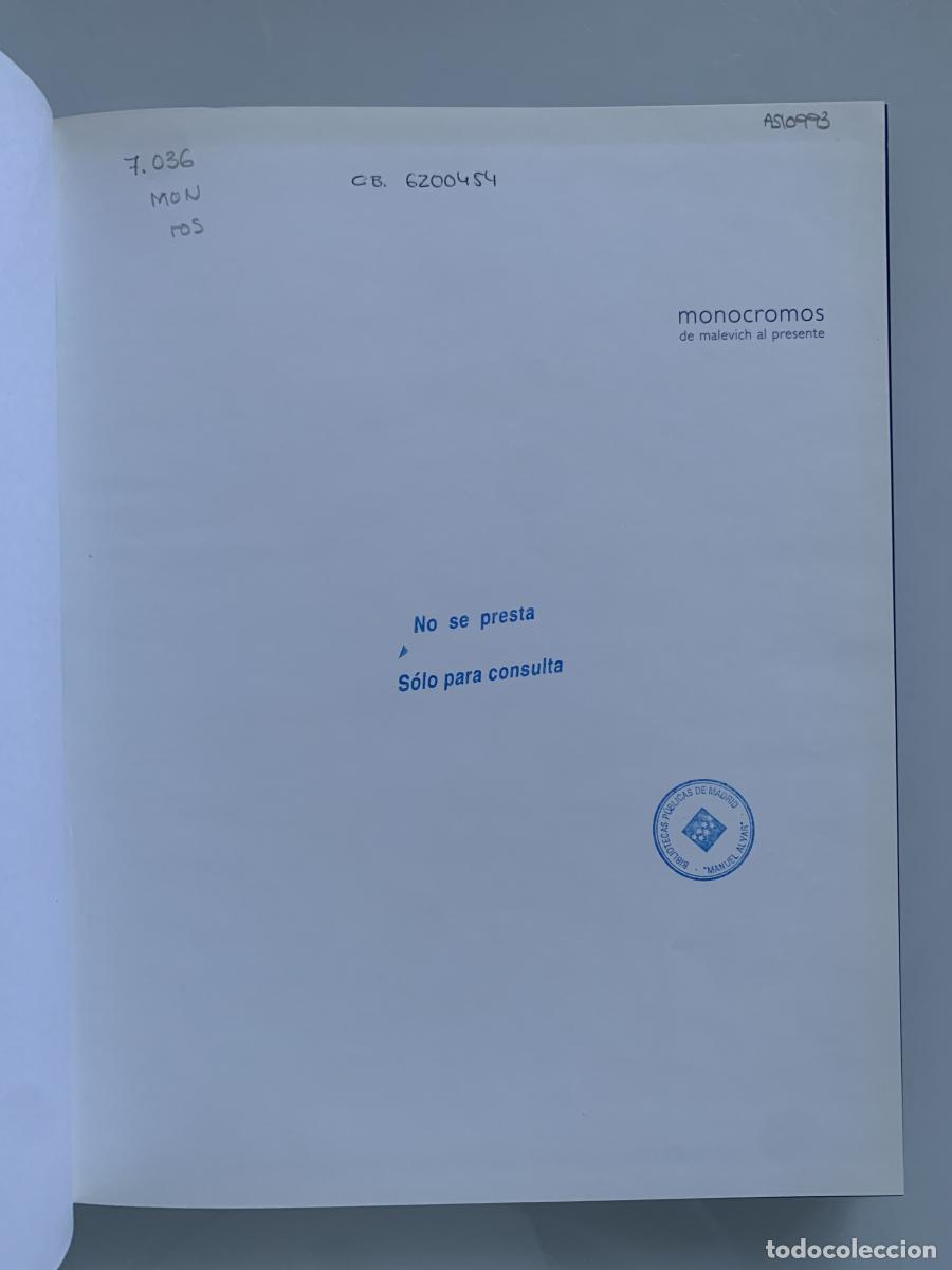 Libros: MONOCROMOS de malevich al presente - Barbara Rose - Foto 2
