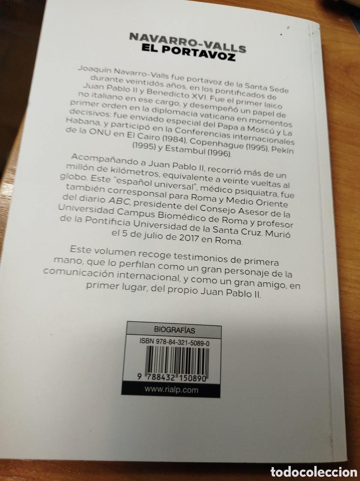 Libros: El portavoz. Navarro Valls. - Foto 2