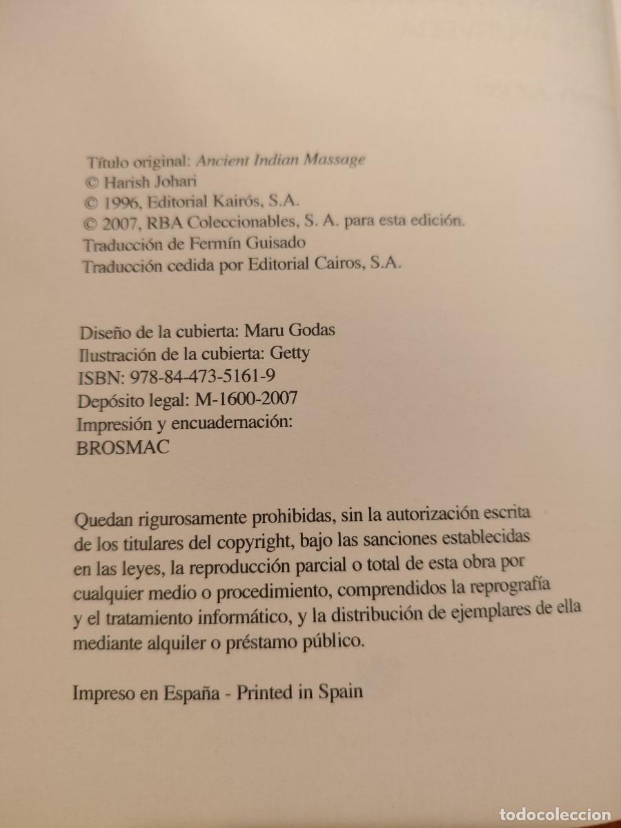 Libros: El Masaje Indio - Harish Johari - Foto 2