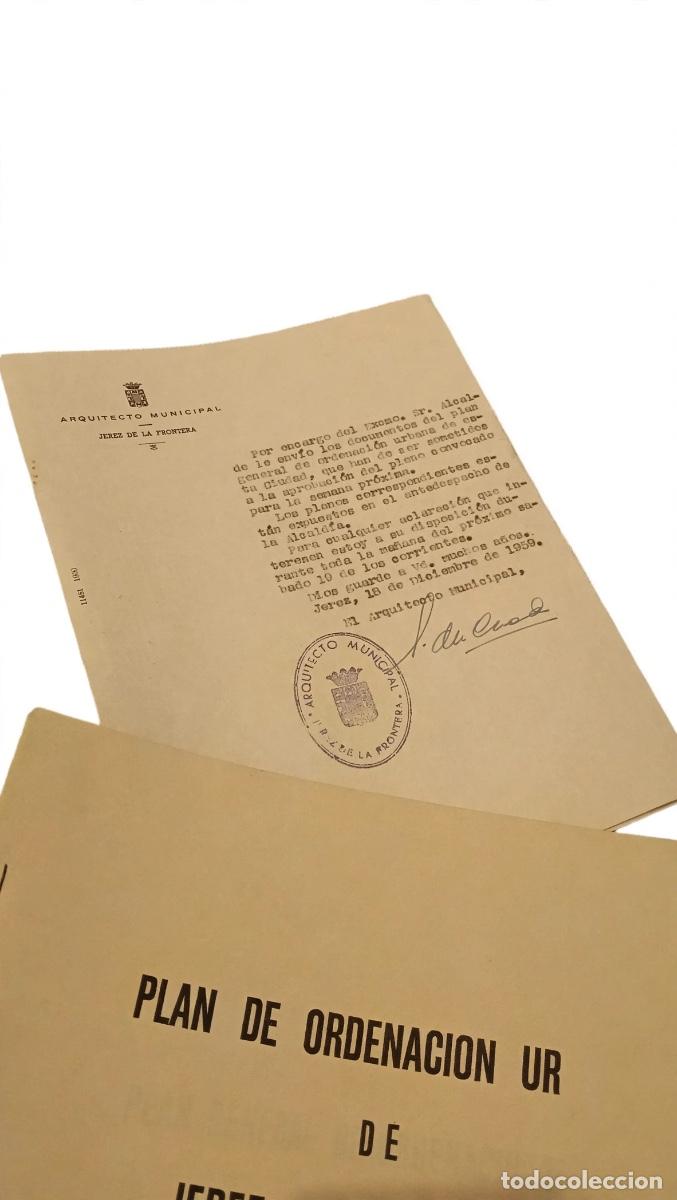 Libros: LOTE ORIGINAL 1959 - Plan de Ordenaci&oacute;n Urbana de Jerez de la Frontera - MEMORIA + NORMAS + Carta