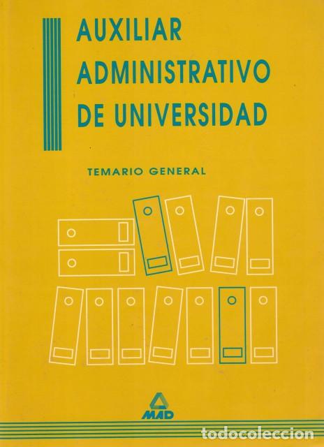 books: Auxiliar administrativo de Universidad (Temario general) - Martos Navarro, Fernando; Riscos G&oacute;mez, J