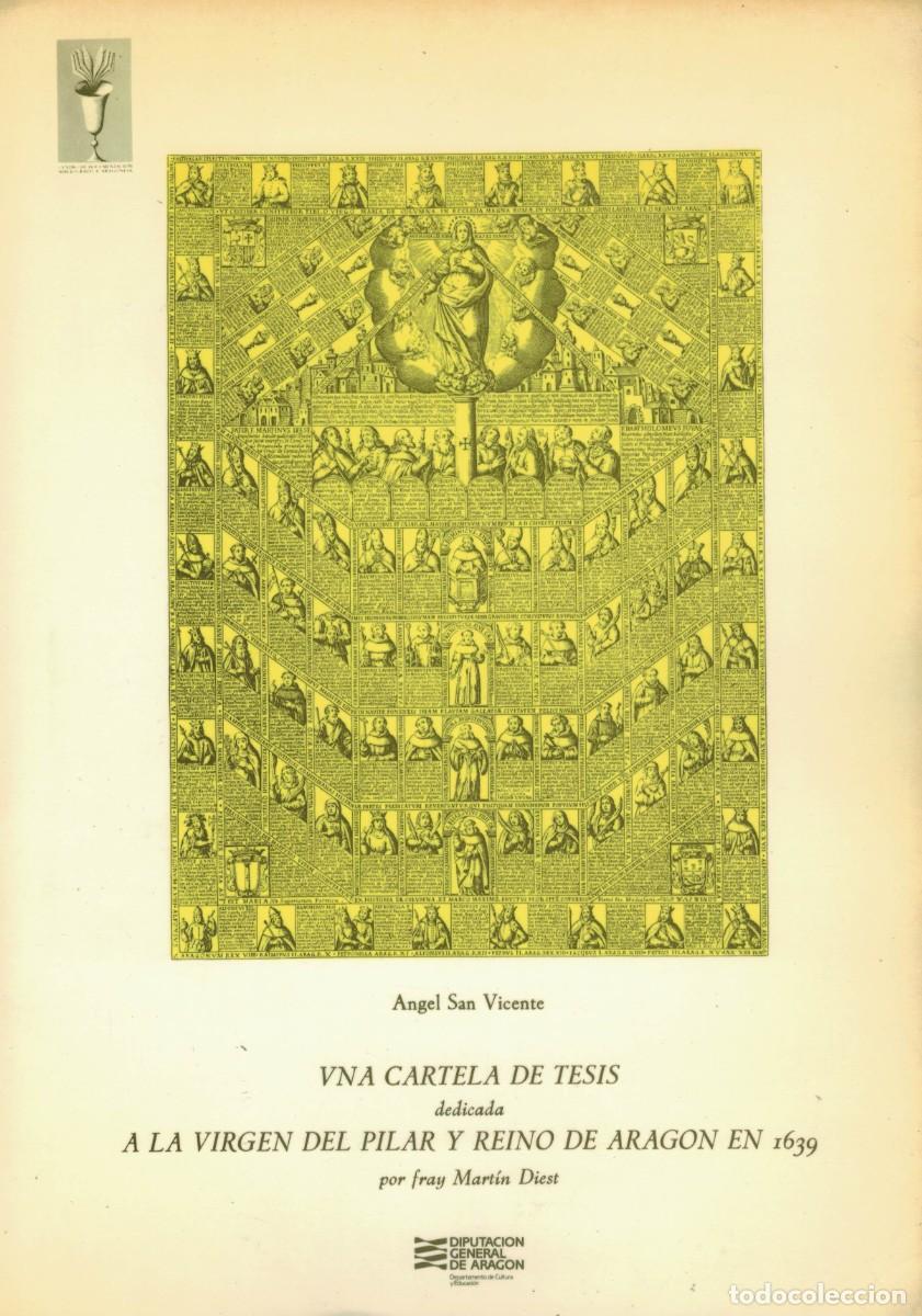 Libros: &Aacute;ngel San Vicente Cartela de tesis a la Virgen del Pilar y Reino de Arag&oacute;n 1639 fray Mart&iacute;n Diest