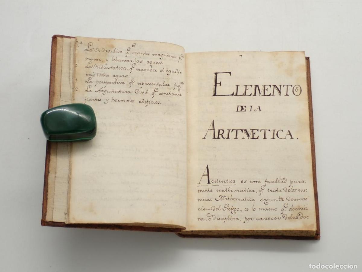 Libros: Elementos de la aritm&eacute;tica [MANUSCRITO] - ARAQUISTAIN, Jos&eacute; Mariano Isidro